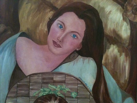 Reclining Woman by Kathy Leland, oil on canvas