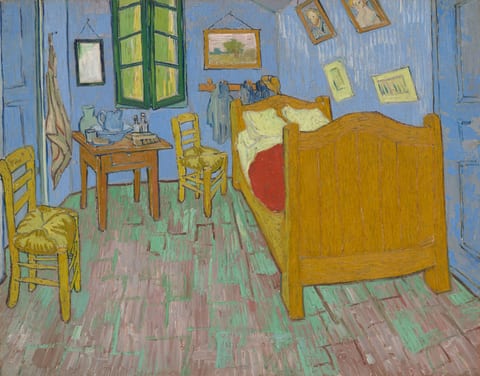 The Bedroom by Vincent van Gogh, oil on canvas