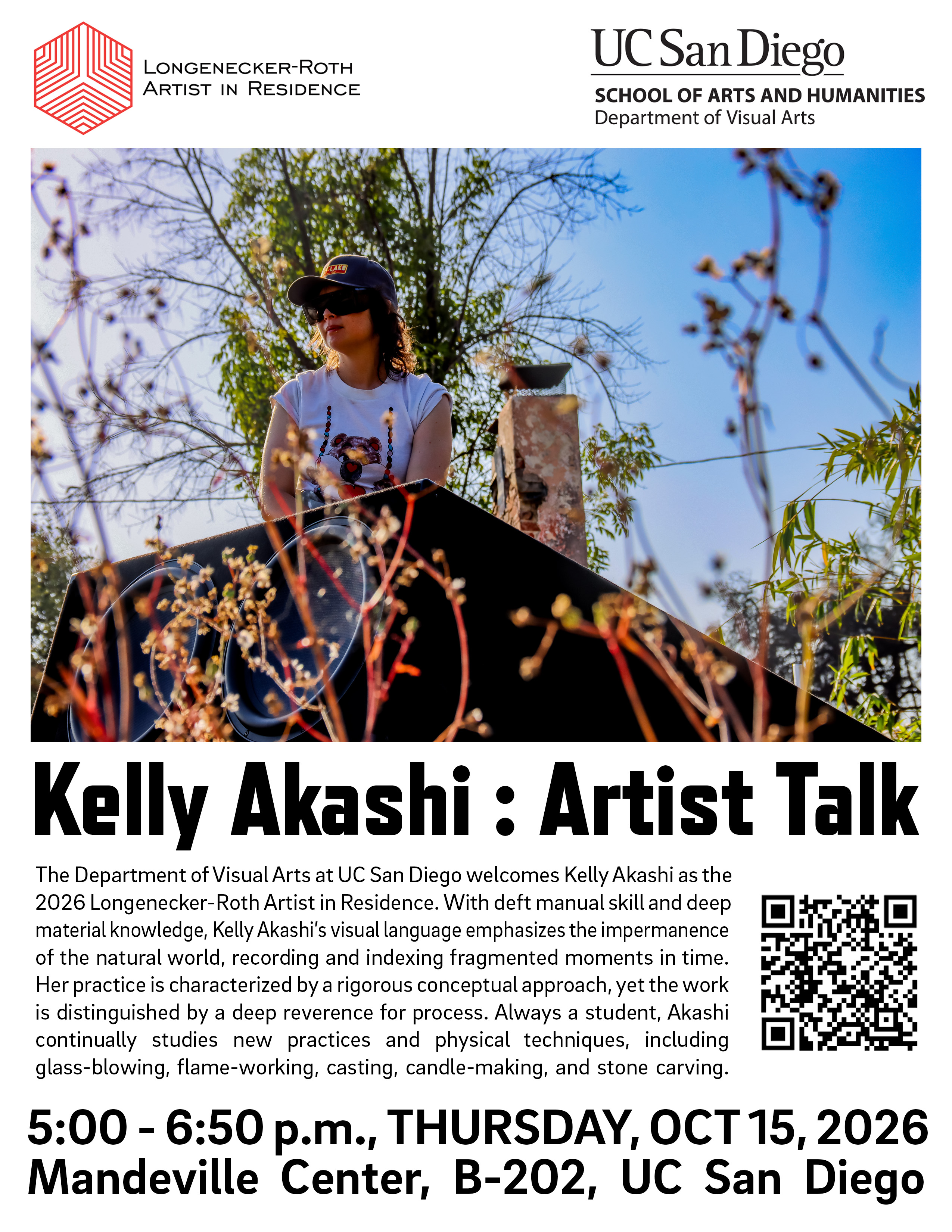 Poster for Kelly Akashi: Artist Talk